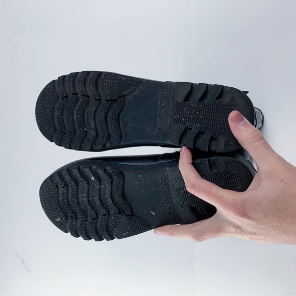 Sperry Black Buckle Waterproof Rubber Rain Boots 7 - Picture 9 of 9
